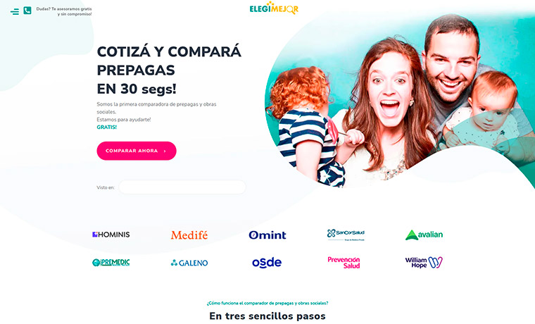 ElegíMejor.com.ar, un sistema custom que te ayuda a comparar prepagas.